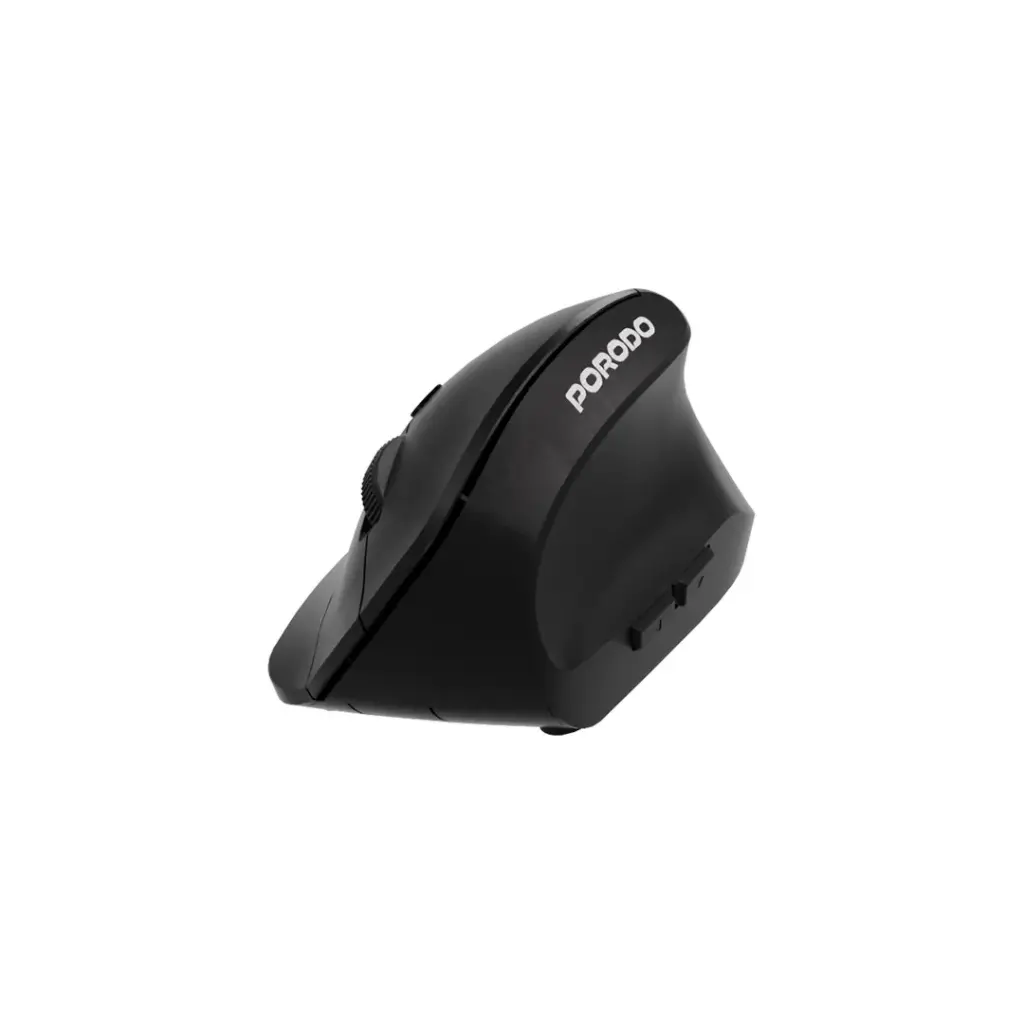 Porodo Vertical 4000 DPI Wireless Mouse - Black موس بیسیم ورتیکال پرودو ETK05 - Image 1