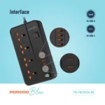 چندراهی برق 4 پریز پرودو PB-FWCH034 - Image 3