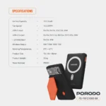 پاوربانک 10000 میلی آمپر مگسیف پرودو PD-PBFCH083 - Image 2